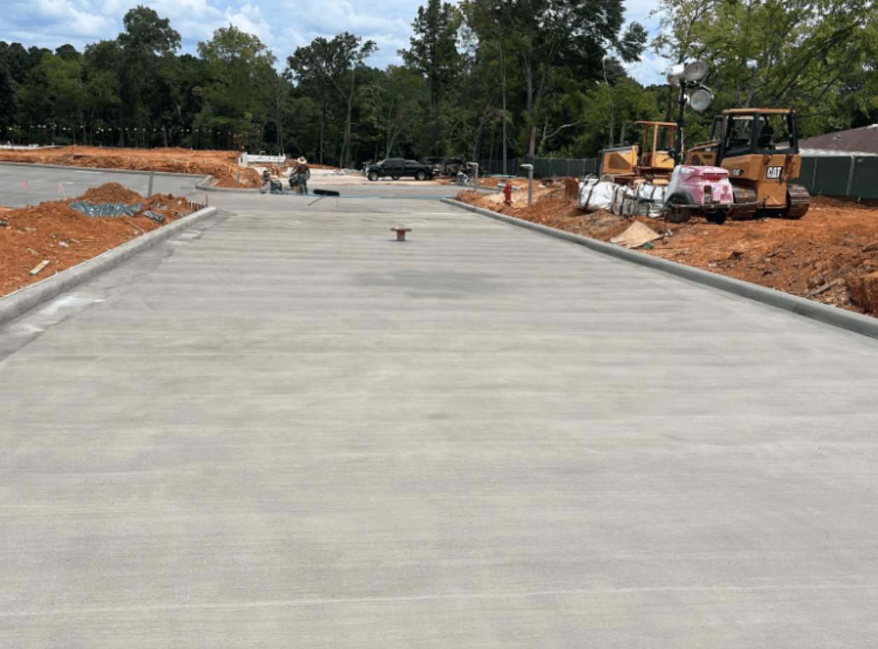 Parking lot Curbs, Driveways and Sidewalks